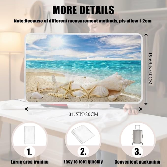Ironing Mat Hawaiian Beach Heat Resistant Ironing Blanket Thick Portable Travel - Image 7