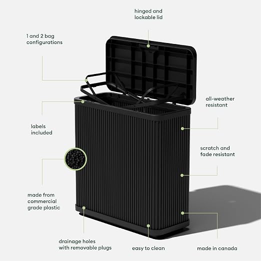Veradek Tambour Series Outdoor Trash Can - Image 3