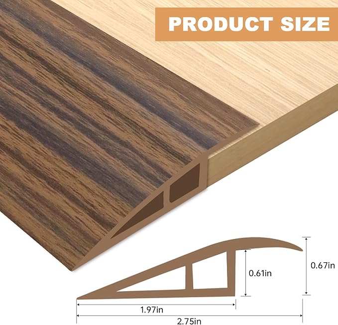 Vinyl Door Threshold Flooring Transition Strip Self Adhesive Carpet Edging Strip - Image 2