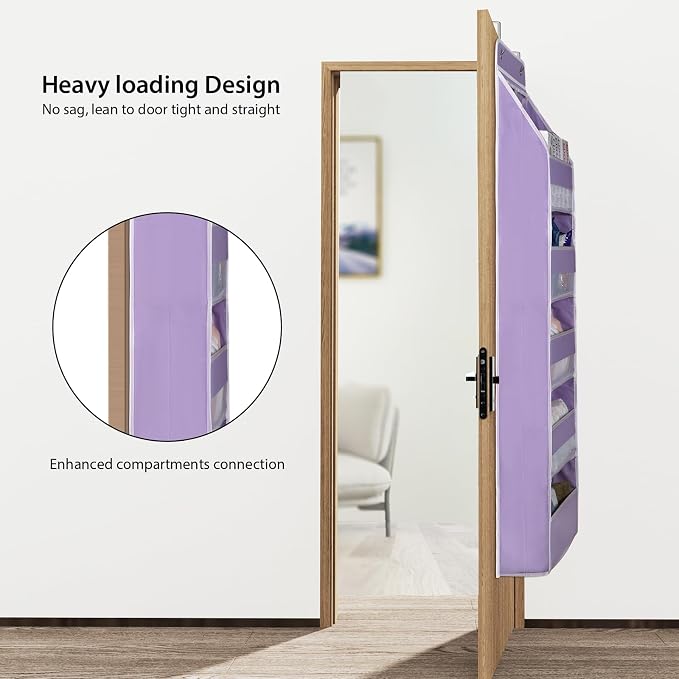 Univivi 6-Shelf Over Door Hanging Organizer Fabric Baby Door Storage - Image 2