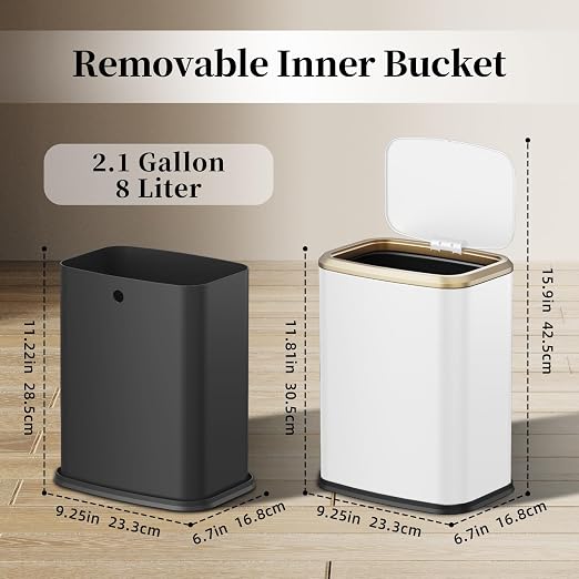 2.1 Gallon Bathroom Trash Can - Image 7