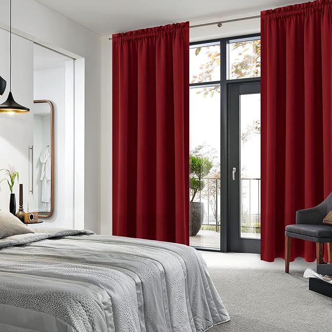 DWCN Blackout Curtains for Living Room Thermal Insulated, Energy Saving & Noise - Image 2