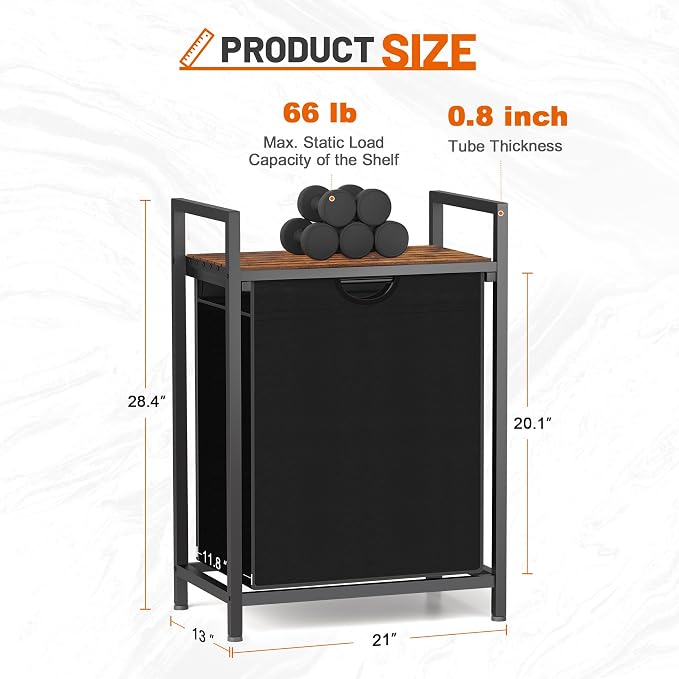 Laundry Sorter with Removable Bag, 16 Gallons Laundry Hamper with Adjustable - Image 5