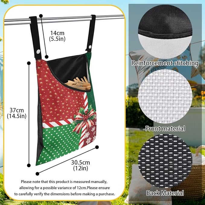 Christmas 2025 Adjustable Clothespin Storage Bag - Image 7