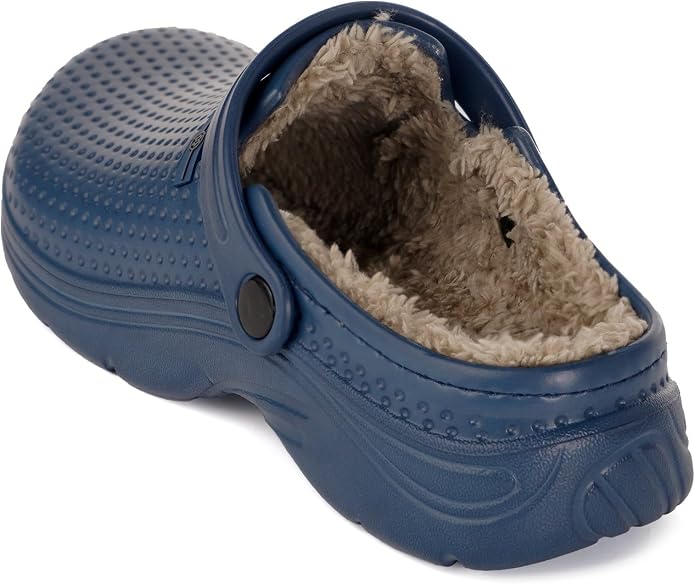 Womens Mens Fur Lined Clogs Waterproof Garden Shoes Winter Warm Fleece Lining - Image 3