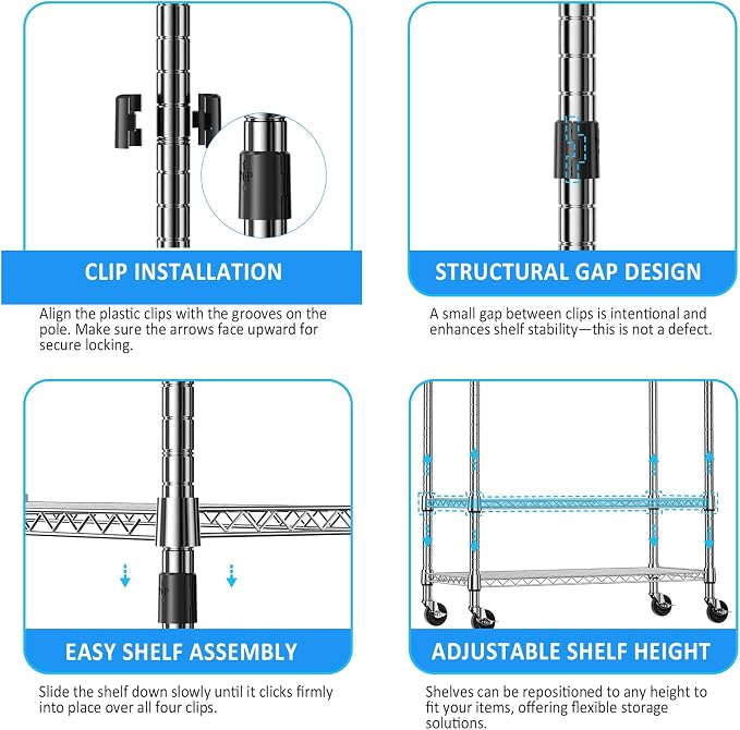 IZEUK Heavy Duty Rolling Garment Rack - Image 3