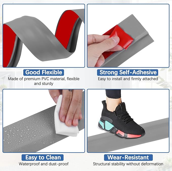Vinyl Door Threshold Flooring Transition Strip Self Adhesive Carpet Edging Strip - Image 3
