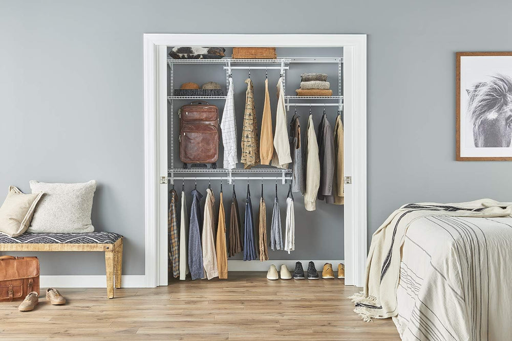 ClosetMaid ShelfTrack Wire Closet Organizer System, Adjustable from 4 to 6 Ft...