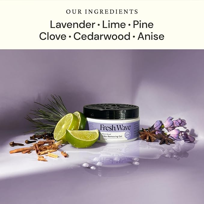 Fresh Wave Odor Removing Gel, Original 15 oz. & Lavender 7 oz.| Safer Odor - Image 2