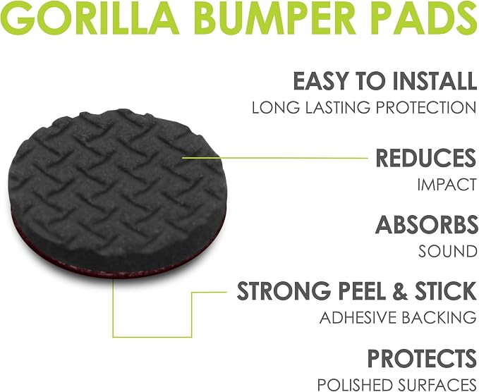 Slipstick GorillaBumperPads Premium 1/2” Rounds Adhesive Non Slip Pads/Bumpers - Image 2