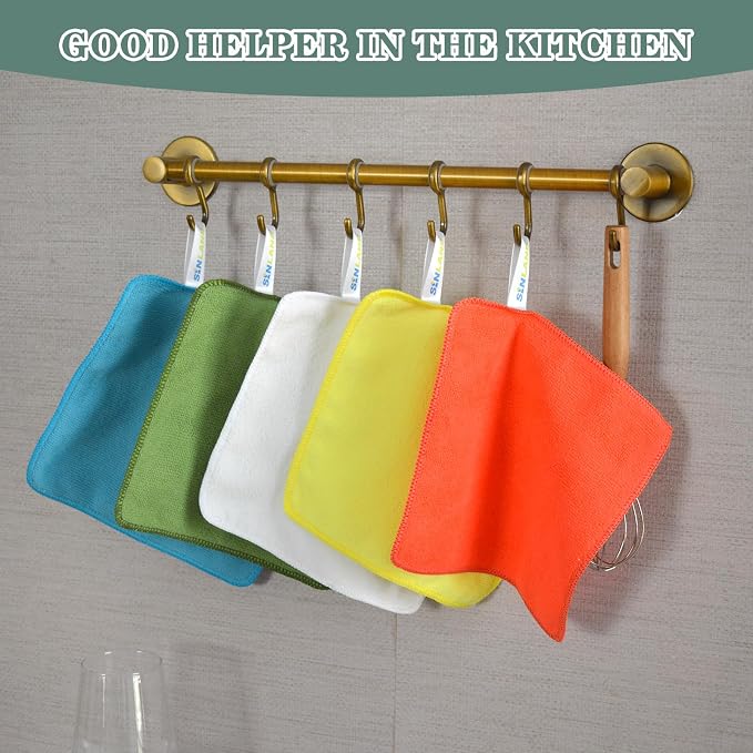 SINLAND Microfiber Dish Cloth for Washing Dishes Dish Rags Best Kitchen - Image 6