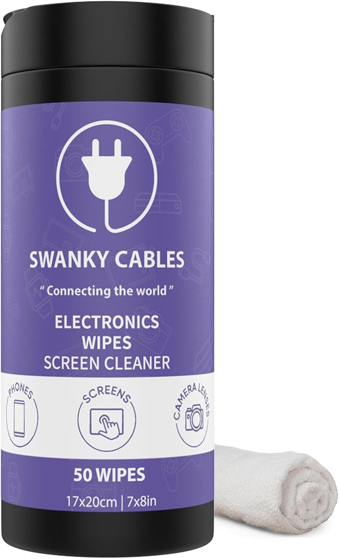 Screen Cleaner Wipes: Electronic Wipes by SWANKYCABLES