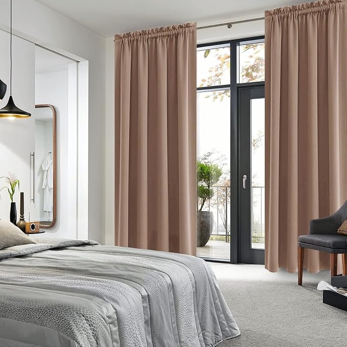 DWCN Blackout Curtains for Living Room Thermal Insulated, Energy Saving & Noise - Image 2