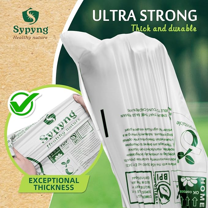 Compostable Kitchen Waste Trash Bags 3-4 Gallon Heavy Duty 100% Biodegradable - Image 6