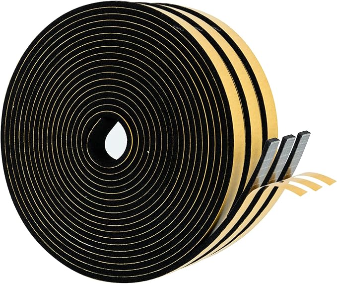 High Density Foam Weather Stripping Door Seal Strip Insulation Tape Roll by DualplexTalvania
