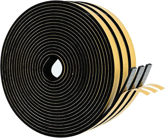 High Density Foam Weather Stripping Door Seal Strip Insulation Tape Roll by DualplexTalvania