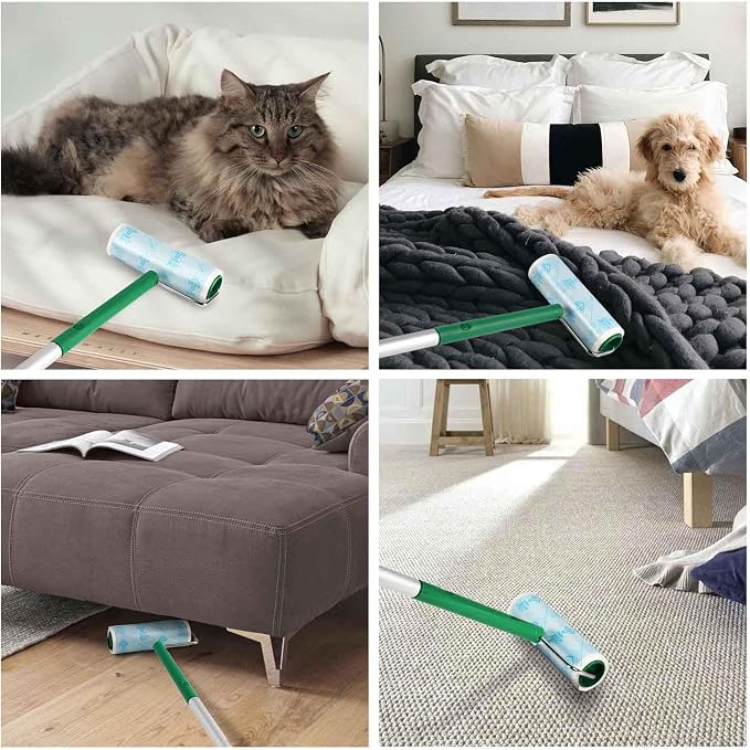 UNIKON Lint Roller Sticky Roller Pet Hair Roller, Long Handle Sticky Mop - Image 2