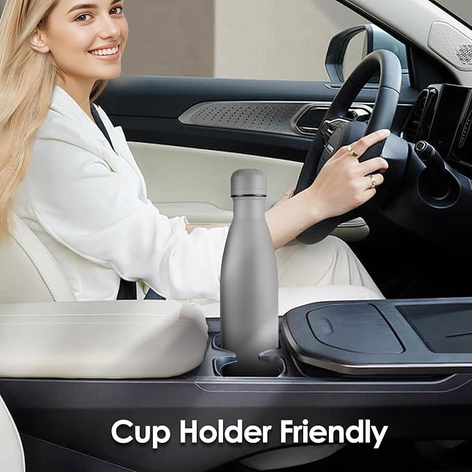 17oz Cola-Bottle Shaped Stainless Steel Leak-proof Water Bottle, Double Wall - Image 6