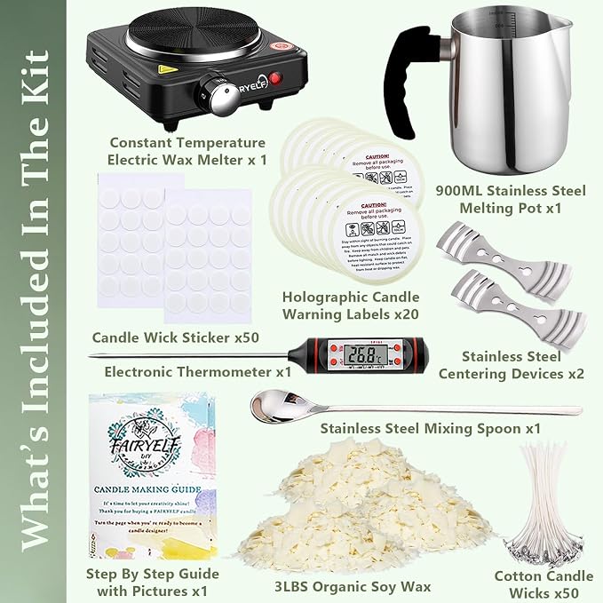 Soy Wax Candle Making Kit Supplies - Image 2