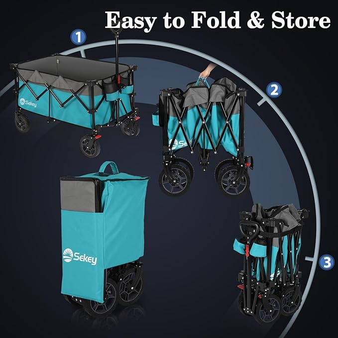 Sekey 220L Collapsible Foldable Wagon - Image 8