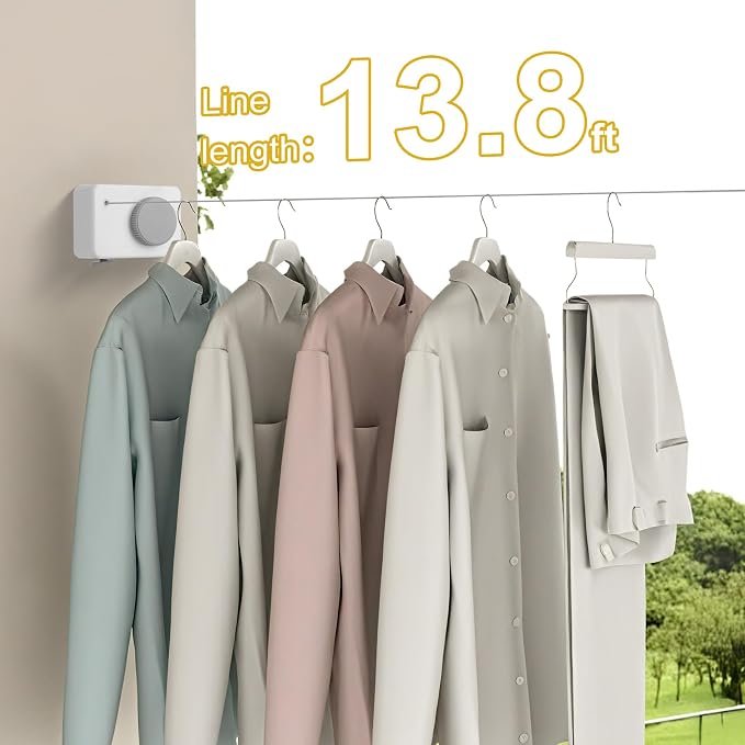 Retractable Clothesline Indoor/Outdoor, Anti-Sag - Image 8