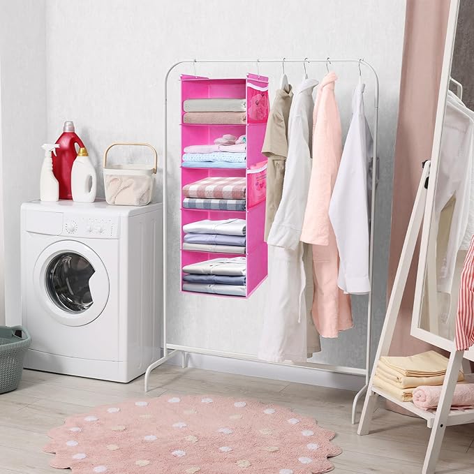 MAX Houser 5-Shelf Hanging Closet Organizer, Hanging Storage Shelves - Image 5