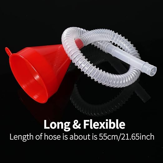 Flexible Fuel Funnel with Long Hose Plastic Small Wide Mouth Filling Funnel Car - Image 5