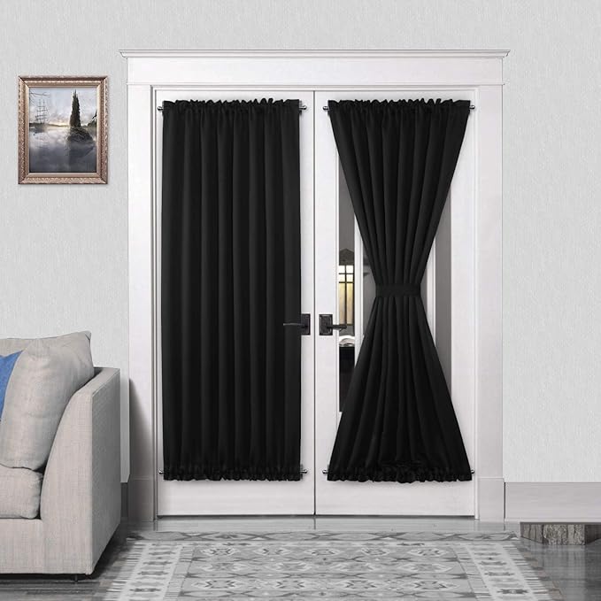 DWCN French Door Curtains – Rod Pocket Thermal Blackout Curtain by DWCN