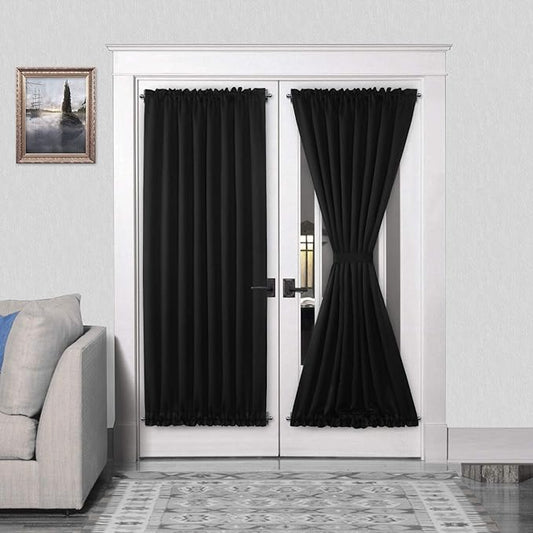 DWCN French Door Curtains – Rod Pocket Thermal Blackout Curtain by DWCN