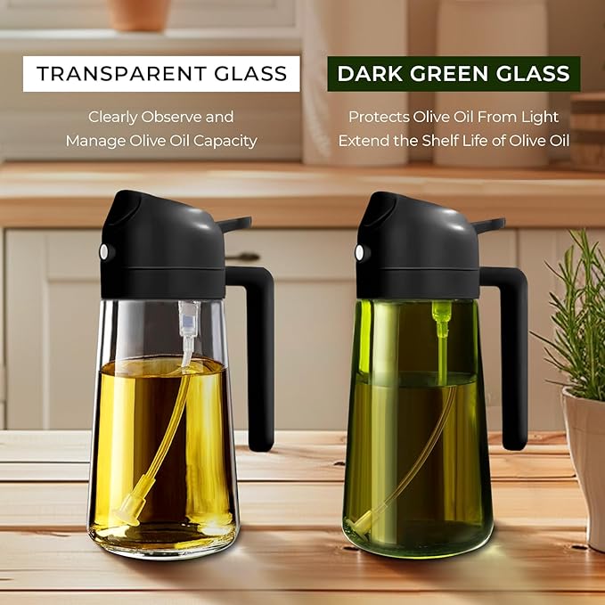 YARRAMATE 4Pcs 16oz/470ml Glass Olive Oil Sprayer Set - Image 3