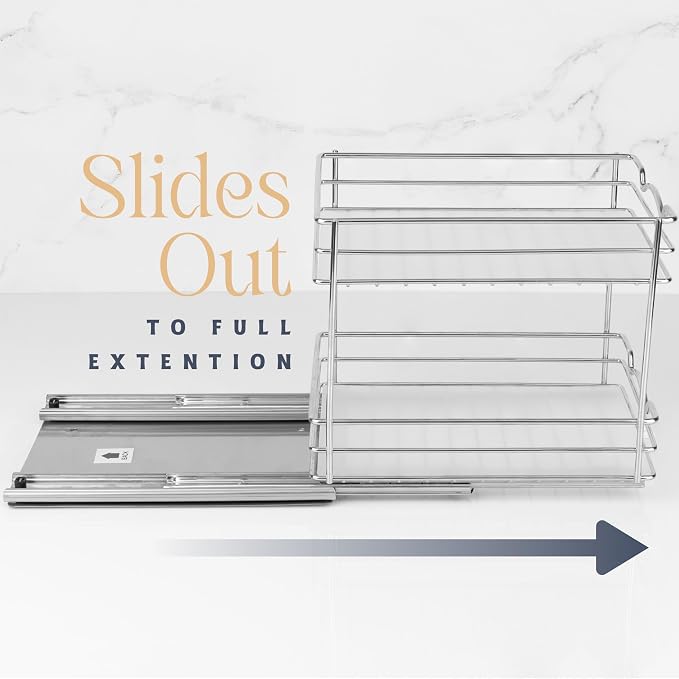 Pull Out Cabinet Organizer for Spices, Cans - Image 4