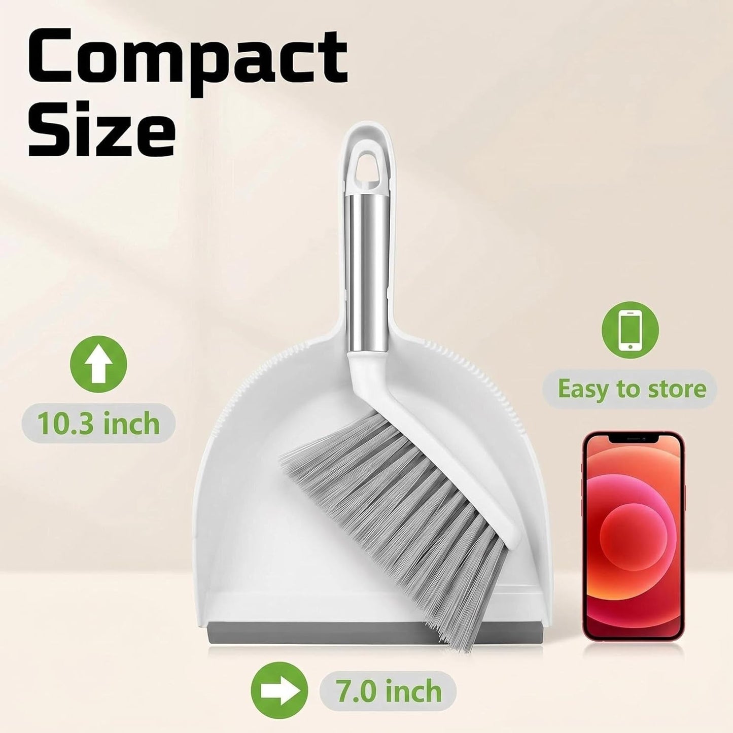 Mini Hand Broom and Dustpan Set, Small Brush Dustpan Kit for Home Desktop Kitchen Keyboard Pet Area Cleaning