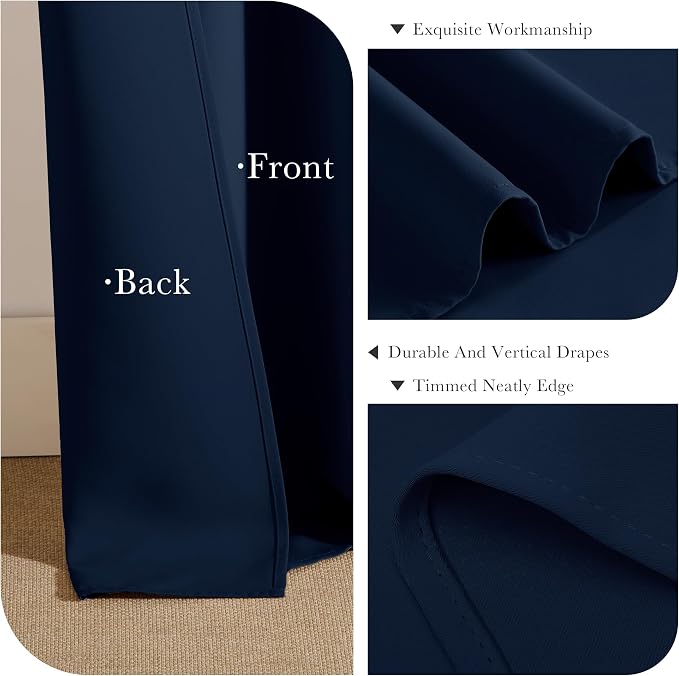 PONY DANCE Nave Blue Short Curtains - Image 5