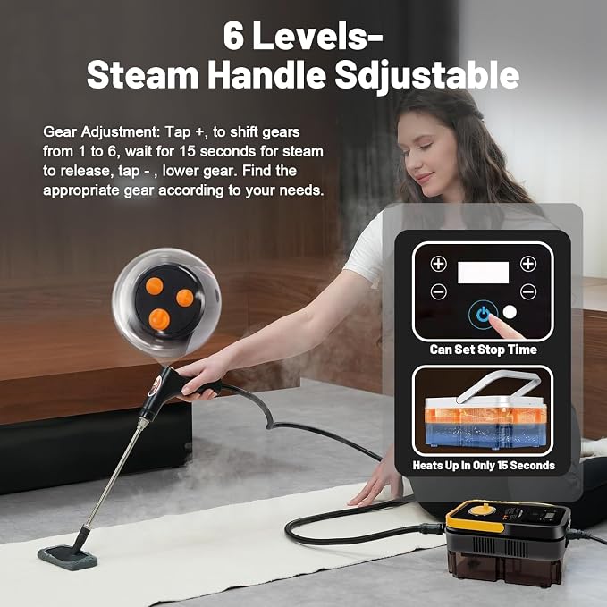 Steam Cleaners, 2500W High Pressure Steamer - Image 4