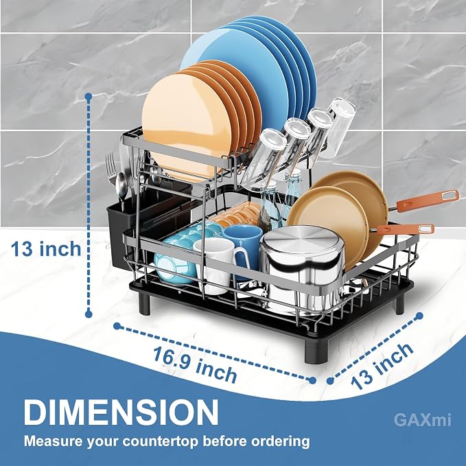 GAXmi Dish Drying Rack Over The Sink Dish Drainer - Image 5