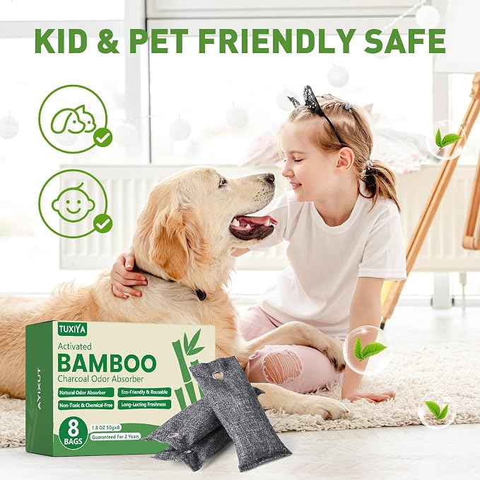 8Pack Activated Charcoal Odor Absorber, Odor Eliminator - Image 5