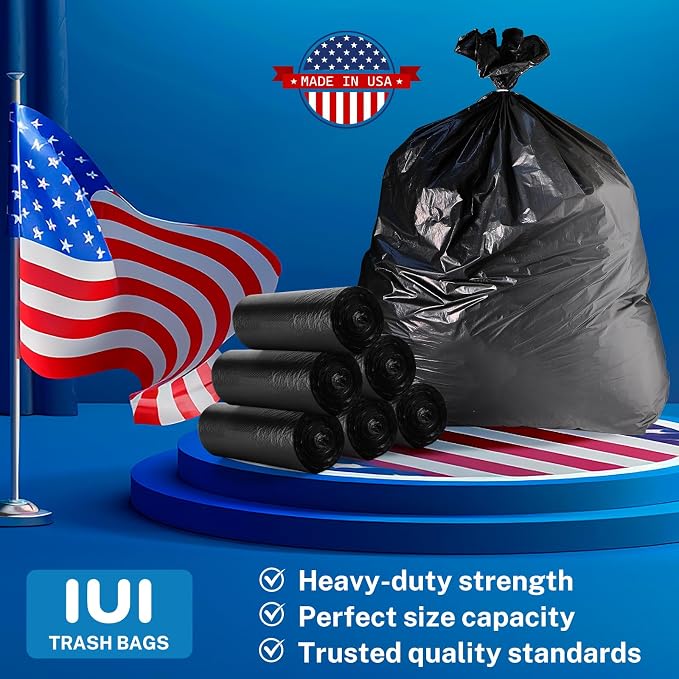 Heavy Duty Trash Bags 55-60 Gallon, Commercial, Construction & Outdoor Use | - Image 3