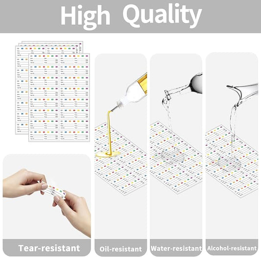 STARLIBOO Removable Multicolor Labels, Blank Stickers - Image 2