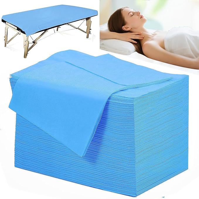 100 PCS Disposable Massage Table Sheets Spa Bed Covers 71"x31" -Non Woven by SHENKUAI