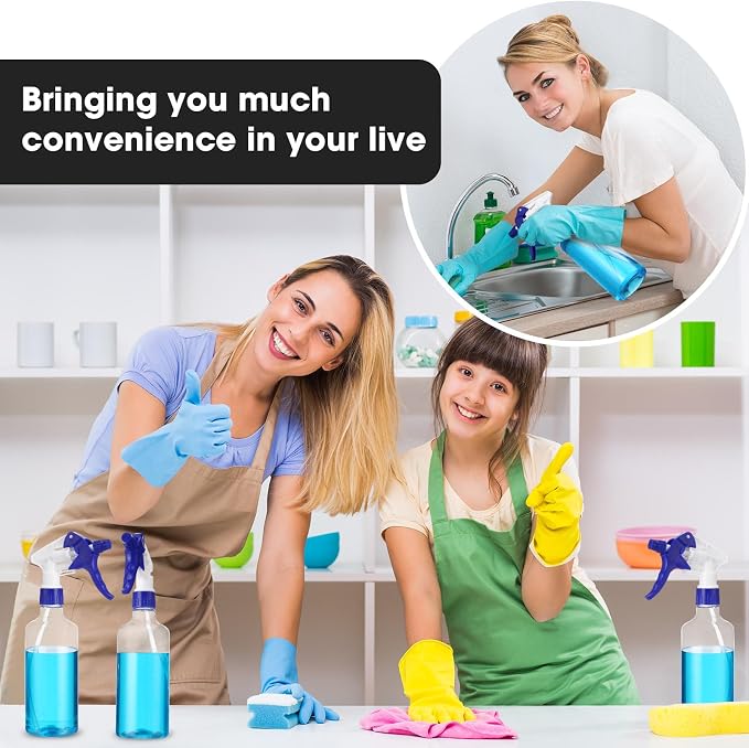 Eccliy 12 Pcs 16 Oz Plastic Spray Bottle, Adjustable Empty Reusable Sprayer - Image 5