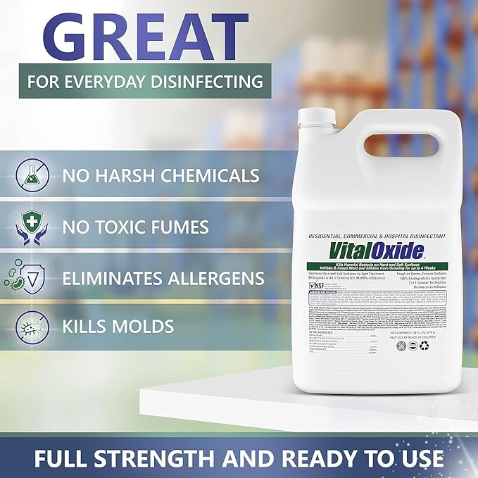 Vital Oxide Disinfectant, Deodorizer, Food-Contact Sanitizer, Virucide – – - Image 3
