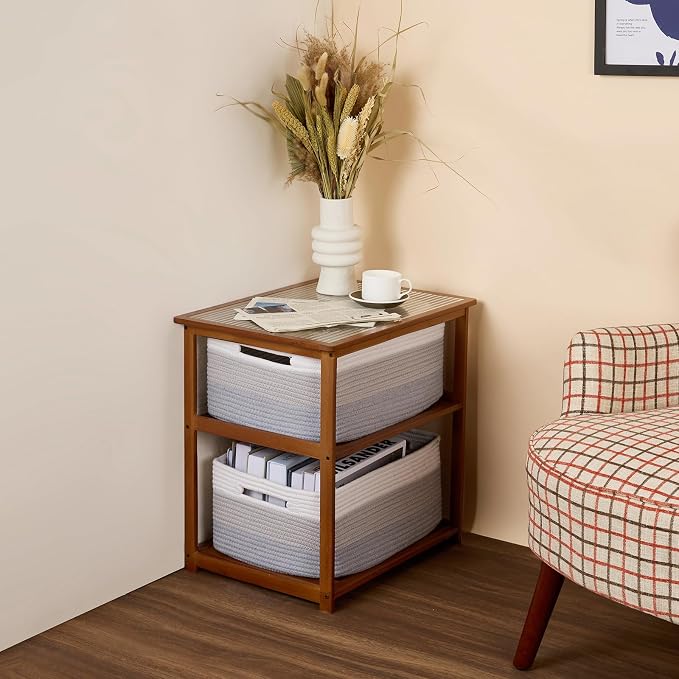 Large Storage Baskets for Shelves, Closet Organizers Bins for Clothes Blanket - Image 8