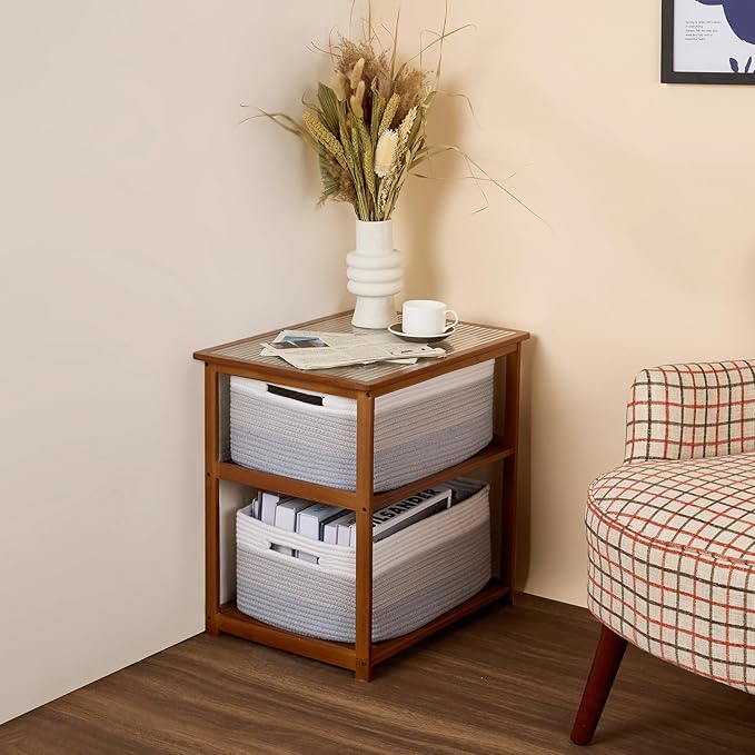 Large Storage Baskets for Shelves, Closet Organizers Bins for Clothes Blanket - Image 8