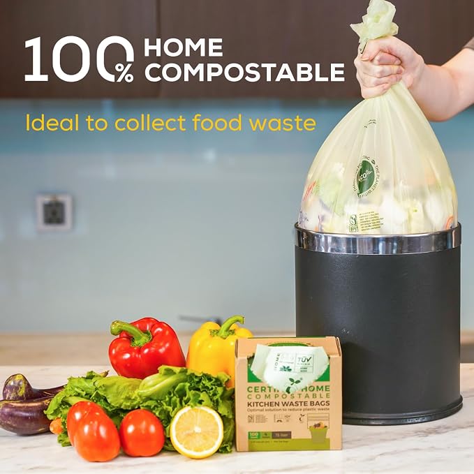ANECO Compostable Trash Bags 4 Gallon, Extra Strong - Image 2