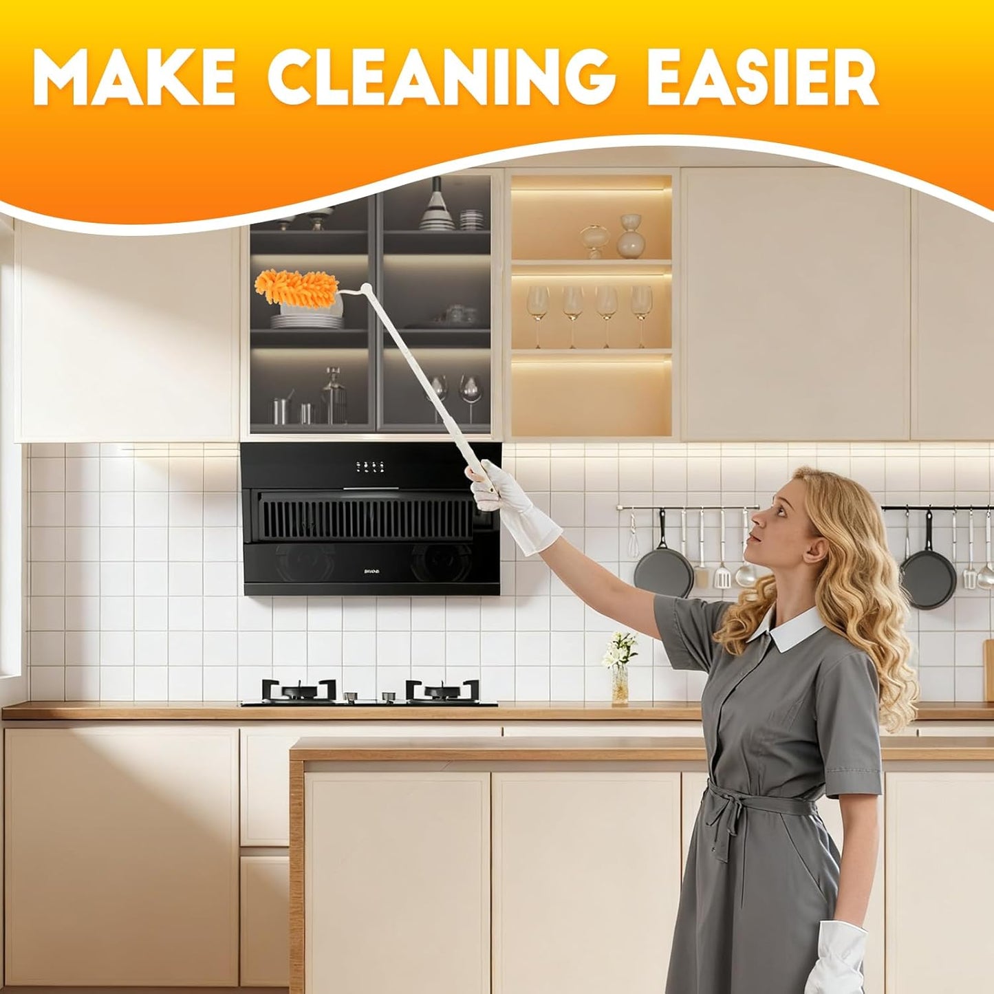 8 Pack Reusable Duster Refill Compatible with Swiffer Hand Duster, 360 Heavy Duty Duster Refills for Cleaning, Office, Ceiling Fan (Handle is Not Included)
