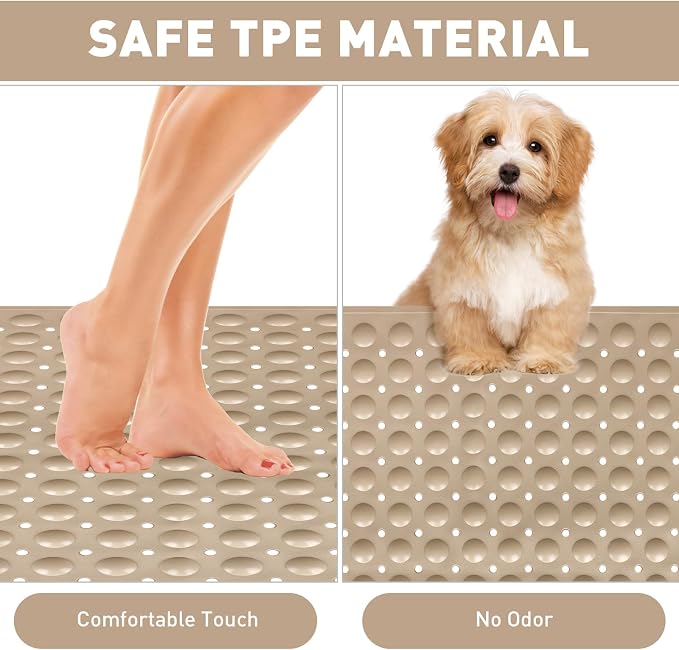 Shower Mat Non Slip: 35.4 x 23.6 Inch Extra Large TPE Shower Mats - Image 3