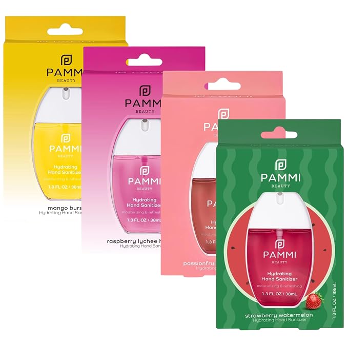 PAMMI Power Mist Hydrating Hand Sanitizer Spray, Portable Travel Size Pocket by PAMMI