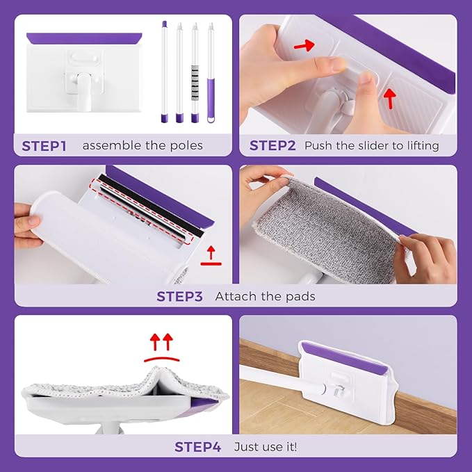 Baseboard Cleaner Tool with Handle 2.0, Dust Trapping and Locking, 5 Reusable - Image 6