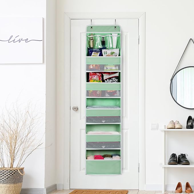 Univivi 6-Shelf Over Door Hanging Organizer Fabric Baby Door Storage - Image 5
