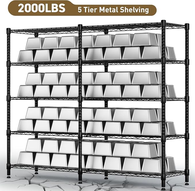 Himimi 72" W Wire Rack Shelving-2000LBS Capacity, Adjustable Storage Shelves - Image 7